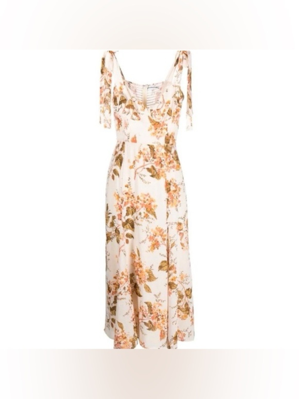 Reformation Twilight Bella Floral Midi Dress Tie Straps